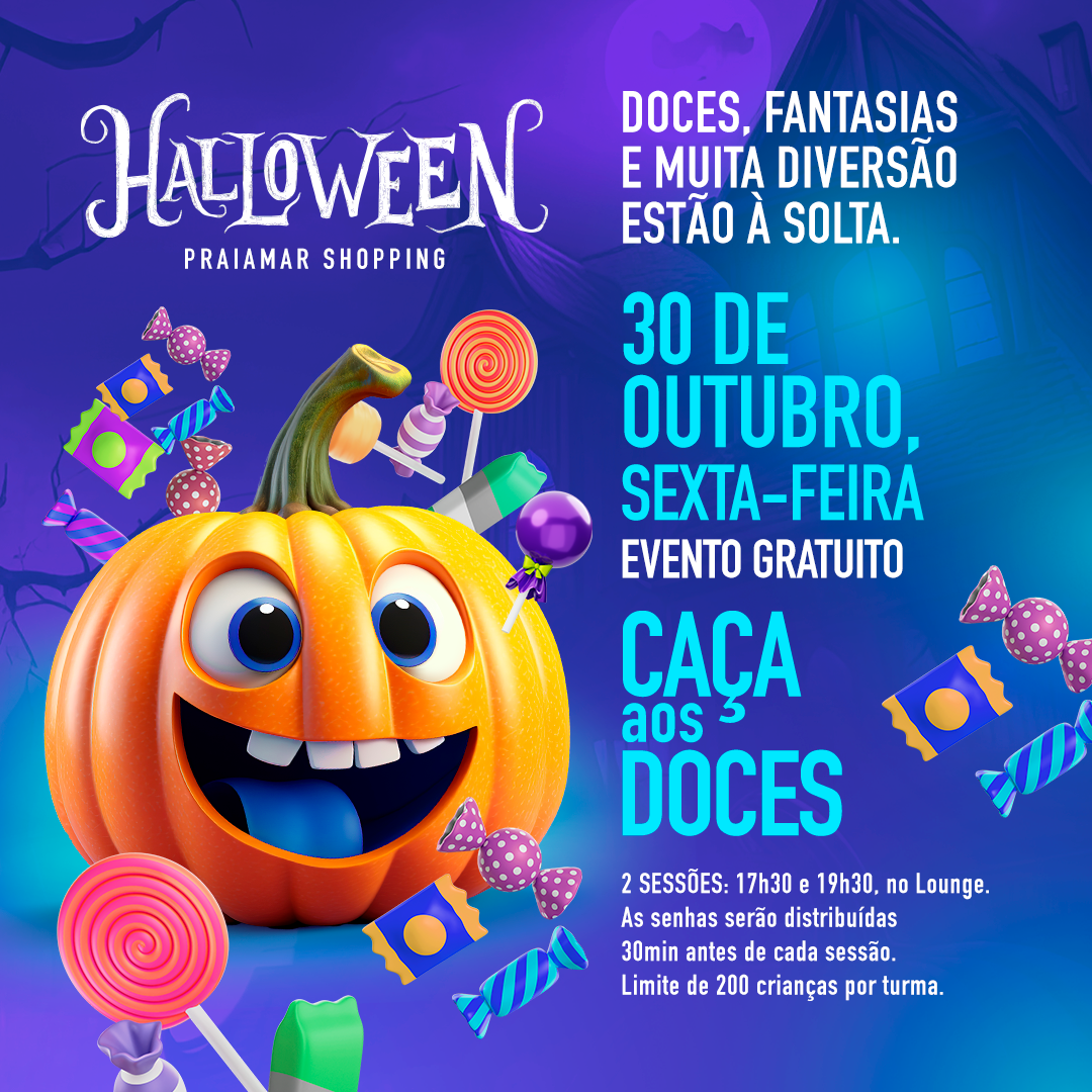 13012C-WEB BANNER MOBILE-HALLOWEEN 2026-CAÇA AOS DOCES-PRAIAMAR-1080X1080PX